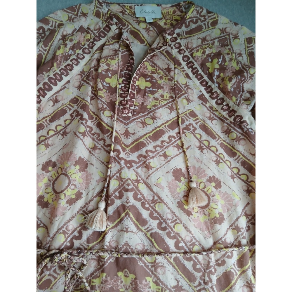 Cleobella Dress Large Amber Organic Cotton Mini Tassel Boho Cottage Resort Beach - Picture 8 of 16